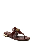 ST Buckle Thong Leather Slides