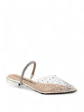 Deep Sea Glitz Crystal Clear Embellished Mule Flats