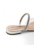 Deep Sea Glitz Crystal Clear Embellished Mule Flats