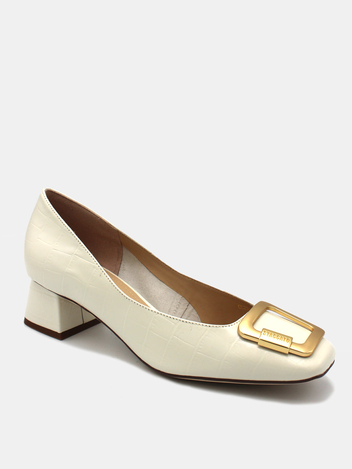 Classic Square Buckle Block-heel Pumps