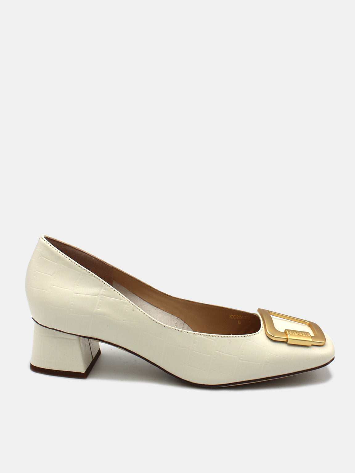 Classic Square Buckle Block-heel Pumps