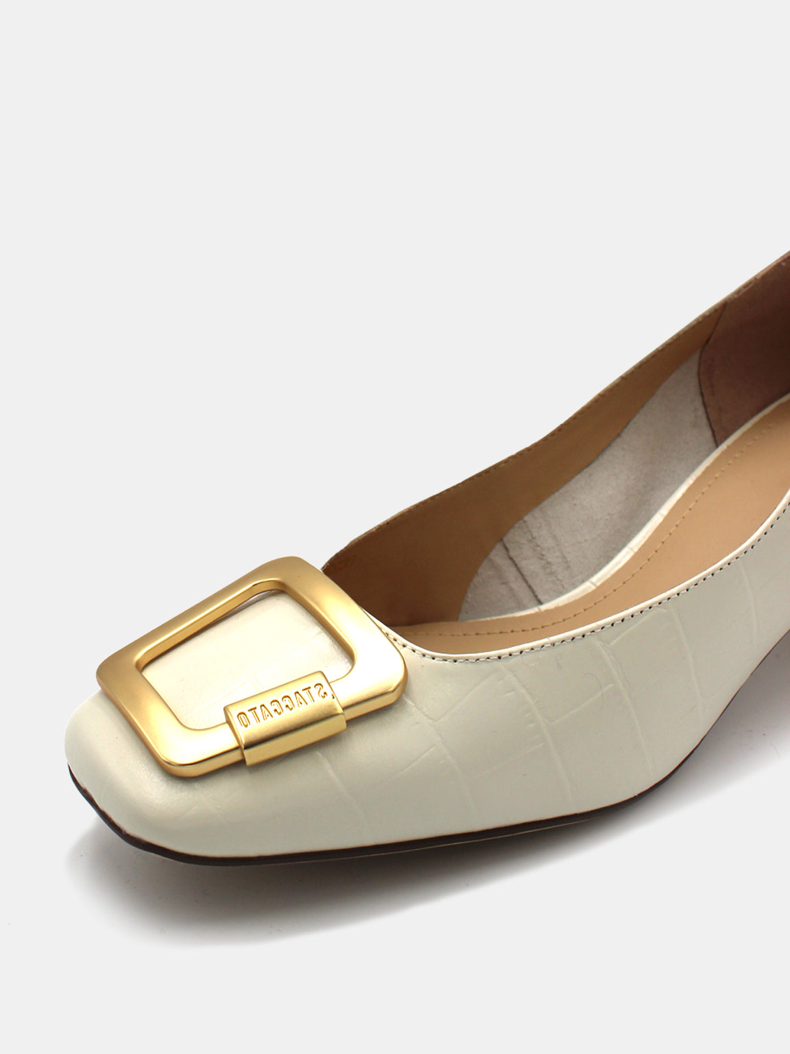 Classic Square Buckle Block-heel Pumps