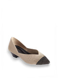 Basic Crystal Cap-Toe Platform Wedges