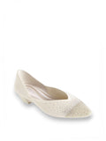 Basic Crystal Cap-Toe Platform Wedges