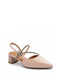 Crystal Butterfly Mid Block Heel
