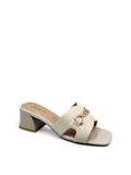 Elegant Gold Buckle Bella Heels
