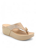 Ivy Love Crystal Thong Platform Sandals