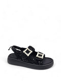 Jamie Flats Buckle Sandals