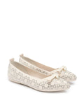 Crystal Pearl Ribbon Flats