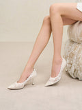 Love In Paradise Lace Pointed Heel Pumps